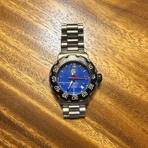 Tag Heuer Stainless Steel Watch with Blue Dial